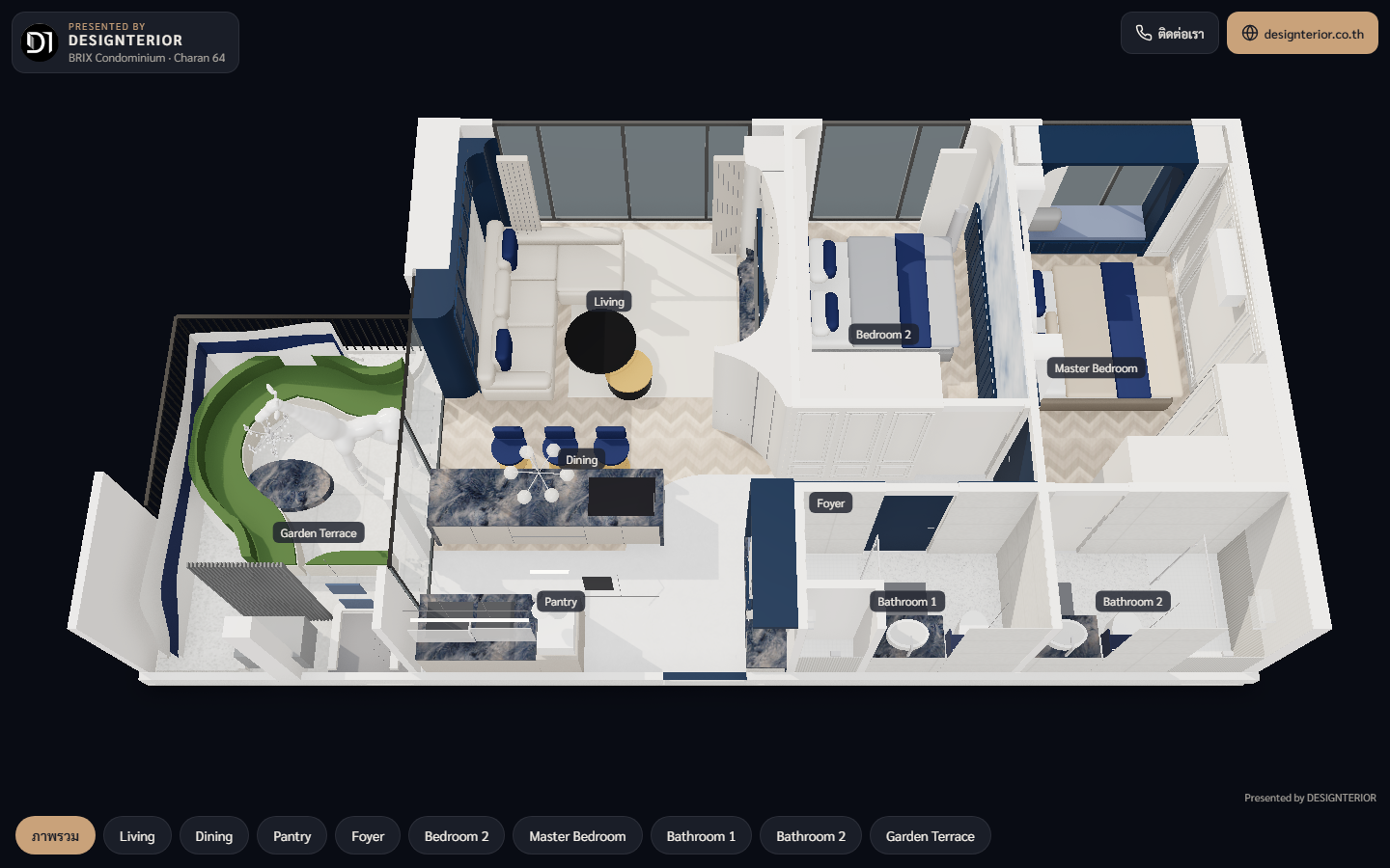 ภาพรวมโมเดล 3D โครงการ BRIX Condominium
